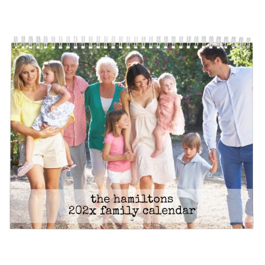 Familie Fotokalender 13 Afbeeldingen & aangepaste  Kalender (Hoes)
