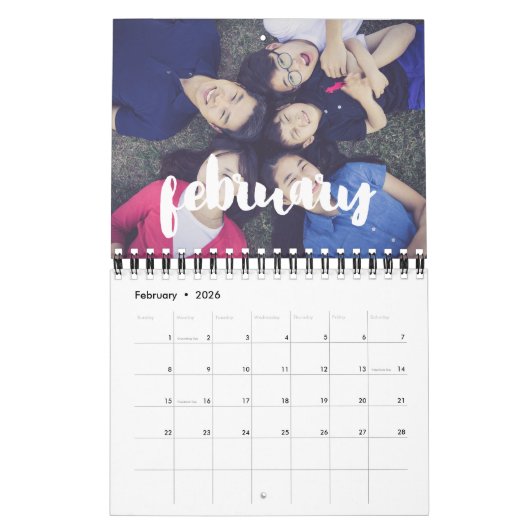Familie fotokalender 2026 kalender (Feb 2026)