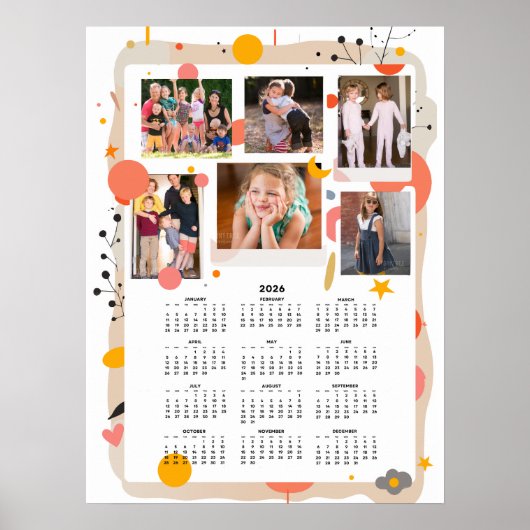Familie Fotokalender 2026 Poster 18x24 (Voorkant)