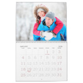 Familie fotokalender, bewerkbare kastanjekalender kalender (Jan 2026)
