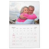 Familie fotokalender, bewerkbare kastanjekalender kalender (Mar 2026)