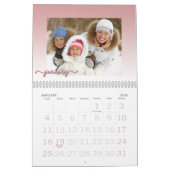 Familie fotokalender, bewerkbare Rosegold Bloem Kalender (Jan 2026)