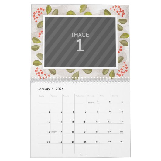 Familie fotokalender Seizoensgebonden Achtergronde Kalender (Jan 2026)