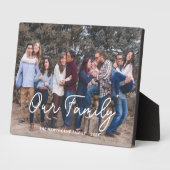 Familie Fotonaam Script Typografie Aangepaste teks Fotoplaat (Zijkant)
