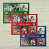 Familie foto's aangepaste tekst rood lijst kerst legpuzzel