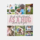 Familie Foto's Collage Hug van ons naar u Fleece Deken (Voorkant)