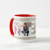 Familie foto's gepersonaliseerd in moderne tan str mok (Voorkant links)