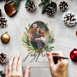 Familie Foto's Groene bladeren Vrolijke Kerstmis