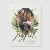 Familie Foto's Groene bladeren Vrolijke Kerstmis (Voorkant)