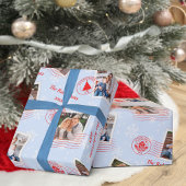 Familie Foto's kerstfoto's Verzendstempel Sneeuw Cadeaupapier