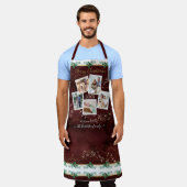 Familie foto's Merry Christmas Gold Stars Red Holl Schort (Gedragen)