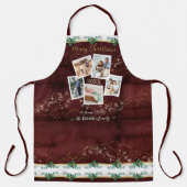 Familie foto's Merry Christmas Gold Stars Red Holl Schort (Voorkant)