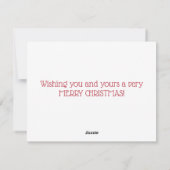 Familie Foto's met kerstcadeaukaart Poinsettia Feestdagenkaart (Achterkant)