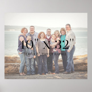 Familie Foto's SJABLOON 40x32 Poster