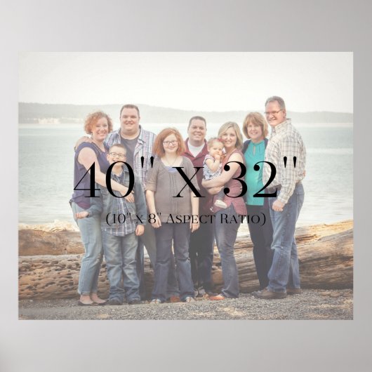 Familie Foto's SJABLOON 40x32 Poster (Voorkant)