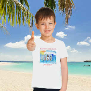 Familie foto's Zomer Surfen Kuststrand reis T-shirt
