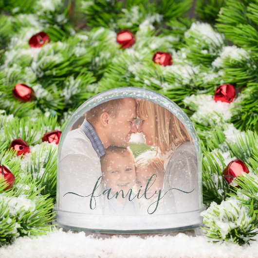 Familie Fotoscript 2025 Kerst Keepsake Custom Sneeuwbol (Kerstmis)