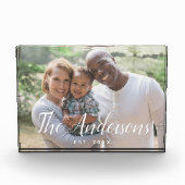 Familie Fotoscript Eenvoudig Fotoblokken (Voorkant)