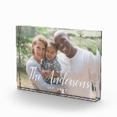 Familie Fotoscript Eenvoudig Fotoblokken (Rechts)