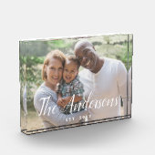 Familie Fotoscript Eenvoudig Fotoblokken (Links)