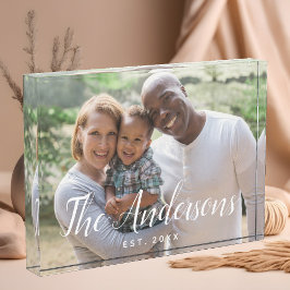 Familie Fotoscript Eenvoudig Fotoblokken