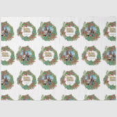 Familie Fotoscript Vakantie Vrolijke Kerstmis Kaar Tissuepapier (Voorkant)