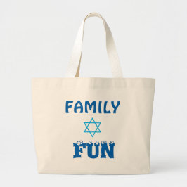 FAMILIE FUN GROTE TOTE BAG