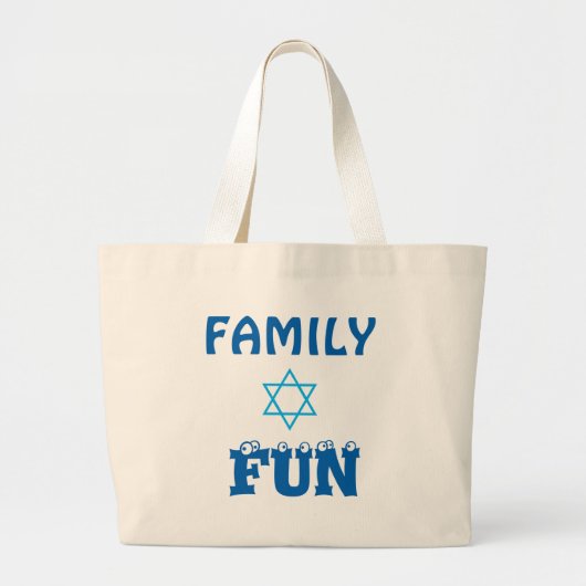 FAMILIE FUN GROTE TOTE BAG (Voorkant)