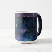 Familie Galaxy Twee Ouder Twee Kinderen Sterren 2 Magische Mok (Voorkant rechts)