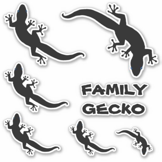 FAMILIE GECKO STICKER (Voorkant)