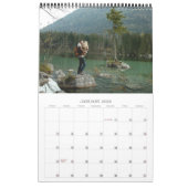 Familie geluk schattig gepersonaliseerd kalender (Jan 2026)