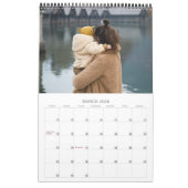 Familie geluk schattig gepersonaliseerd kalender (Mar 2026)