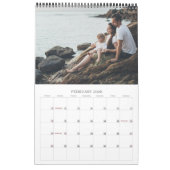 Familie geluk schattig gepersonaliseerd kalender (Feb 2026)