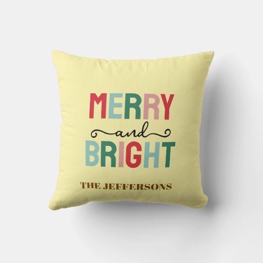 Familie Gelukkig Nieuwjaar Prettig Kerstfeest Kussen (Achterkant)