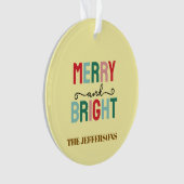 Familie Gelukkig Nieuwjaar Prettig Kerstfeest Ornament (voorkant)