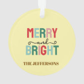 Familie Gelukkig Nieuwjaar Prettig Kerstfeest Ornament (achterkant)