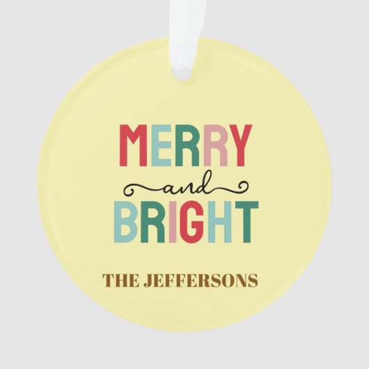 Familie Gelukkig Nieuwjaar Prettig Kerstfeest Ornament (voorkant)