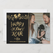 Familie Gelukkig Nieuwjaar Vakantie Fotokaart Feestdagenkaart (Voorkant)