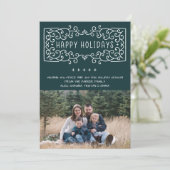 Familie Gelukkige Feestdagen Kerstkaart (Staand voorkant)