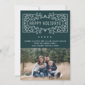 Familie Gelukkige Feestdagen Kerstkaart (Voorkant)