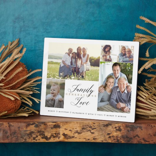 Familie Generaties van Liefde Op Maat Gemaakte 5 F Fotoplaat (Zijkant)