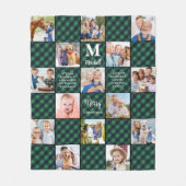 Familie Gepersonaliseerde Foto Collage Patchwork P Fleece Deken (Voorkant)