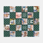 Familie Gepersonaliseerde Foto Collage Patchwork P Fleece Deken (Voorkant (Horizontaal))