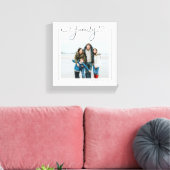 Familie Gepersonaliseerde Foto en Tekst Liefde Typ Canvas Afdruk (Insitu (Woonkamer))