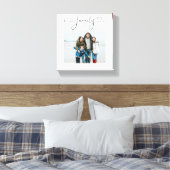 Familie Gepersonaliseerde Foto en Tekst Liefde Typ Canvas Afdruk (Insitu (Slaapkamer))