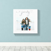 Familie Gepersonaliseerde Foto en Tekst Liefde Typ Canvas Afdruk (Insitu (Houten vloer))