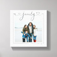 Familie Gepersonaliseerde Foto en Tekst Liefde Typ