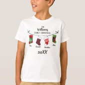 Familie Gepersonaliseerde Jongen Kousen T-shirt (Voorkant)