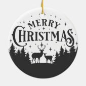 Familie gepersonaliseerde Merry Christmas Ornament (Achterkant)