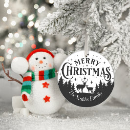 Familie gepersonaliseerde Merry Christmas Ornament